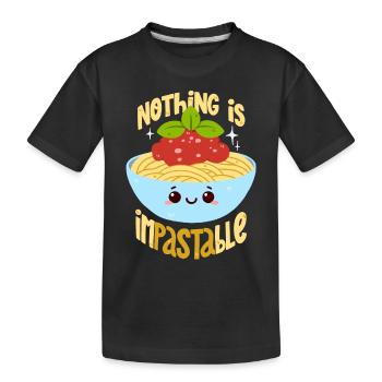 Pasta Wortwitz - Kinder Premium Bio T-Shirt - Schwarz - Vorne