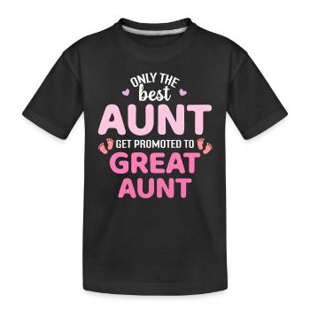Les meilleures tantes sont promues grand-tante - T-shirt bio Premium Enfant - noir - Devant