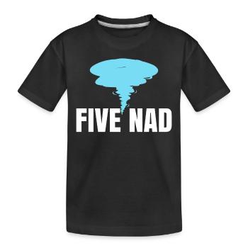 Les enfants cinq-nado avertissement 5e anniversaire tornade sur le thème - T-shirt bio Premium Enfant - noir - Devant