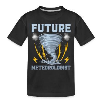Futur météorologue cadeau pour les enfants Cool - T-shirt bio Premium Enfant - noir - Devant