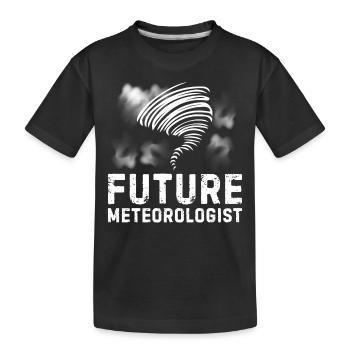 Prévisions météorologiques pour les futurs météorologues - T-shirt bio Premium Enfant - noir - Devant