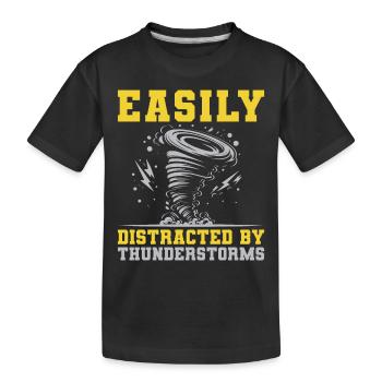 Fangen Sie Die Essenz Von Gewittern Und Tornados - Kinder Premium Bio T-Shirt - Schwarz - Vorne