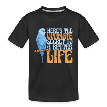 Perruche : Voici l’ultime perruche perruche - T-shirt bio Premium Enfant - noir - Devant