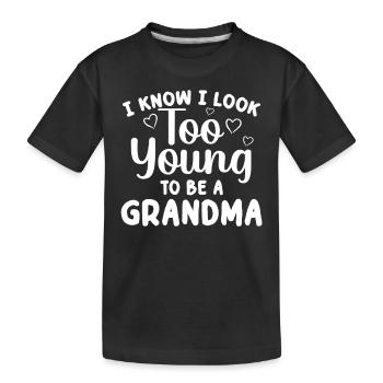 Drôle de grand-mère à être de l’art pour grand-mère Grammy - T-shirt bio Premium Enfant - noir - Devant