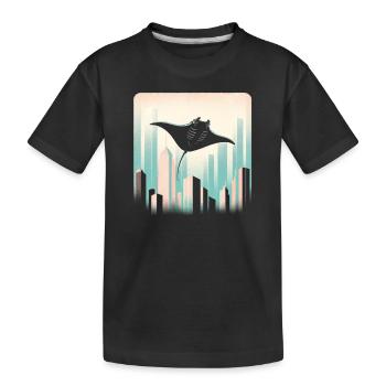 Raie manta - T-shirt bio Premium Enfant - noir - Devant