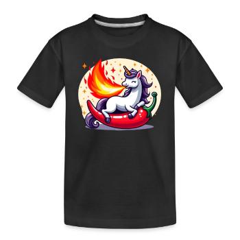 Netteté de la licorne - T-shirt bio Premium Enfant - noir - Devant