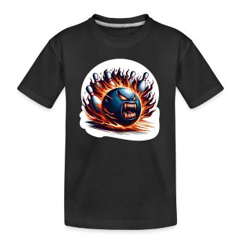 Quilles de feu - T-shirt bio Premium Enfant - noir - Devant