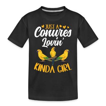 Perruche Perroquet Perruche Oiseau - T-shirt bio Premium Enfant - noir - Devant