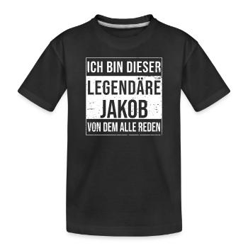 Je suis cette légende pour Jacob - T-shirt bio Premium Enfant - noir - Devant