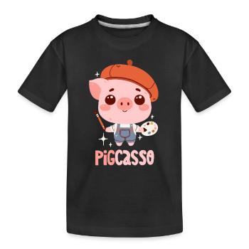 Artiste Cochon : Pigcasso - T-shirt bio Premium Enfant - noir - Devant