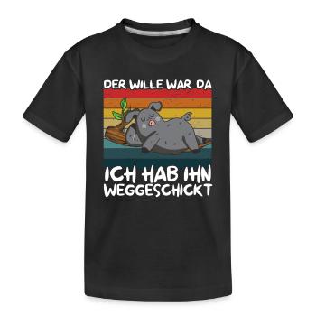 Der Wille War Da Ich Hab Ihn Weggeschickt - Kinder Premium Bio T-Shirt - Schwarz - Vorne