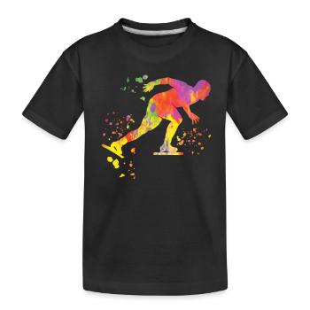 Patineuse de vitesse Sportswoman Patinage de vitesse - T-shirt bio Premium Enfant - noir - Devant