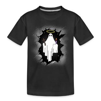 Minuit Saint- Fantôme Halloween Effrayant - T-shirt bio Premium Enfant - noir - Devant