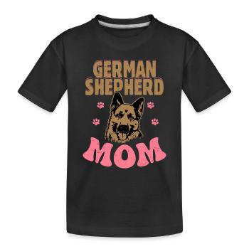 German Shepherd Mom Puppy Breeder Dog Owner - Kids' Premium Organic T-Shirt - black - Front