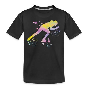 Patineuse de vitesse Sportswoman Patinage de vitesse - T-shirt bio Premium Enfant - noir - Devant