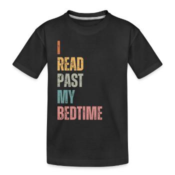 Bibliothek Buchliebhaber Lesender Bücherwurm - Kinder Premium Bio T-Shirt - Schwarz - Vorne