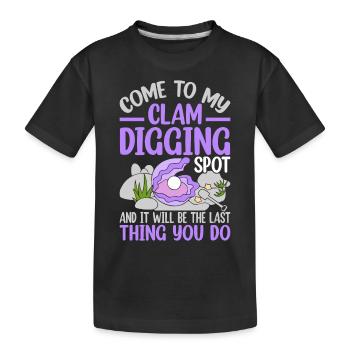 Creuser des moules avec enthousiasme pour les moules - T-shirt bio Premium Enfant - noir - Devant
