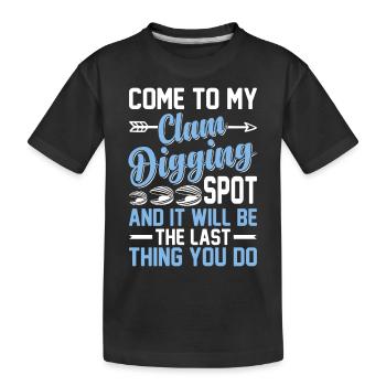 Creuser des moules avec enthousiasme pour les moules - T-shirt bio Premium Enfant - noir - Devant