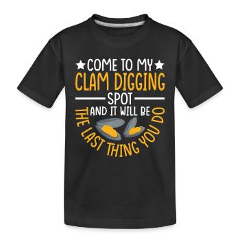 Creuser les moules avec enthousiasme pour les moules - T-shirt bio Premium Enfant - noir - Devant