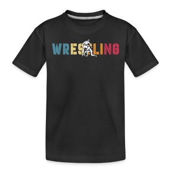 Wrestling - Kids' Premium Organic T-Shirt - black - Front