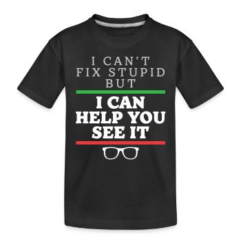 Optometrist Optometry Ophthalmologist Funny - Kinder Premium Bio T-Shirt - Schwarz - Vorne