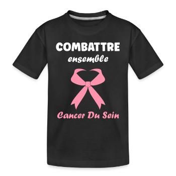 Sensibilisation cancer du sein - T-shirt bio Premium Enfant - noir - Devant