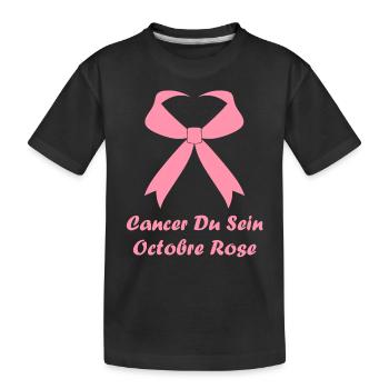 Sensibilisation cancer du sein - T-shirt bio Premium Enfant - noir - Devant