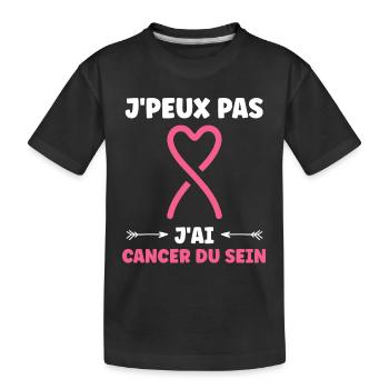 Sensibilisation cancer du sein - T-shirt bio Premium Enfant - noir - Devant