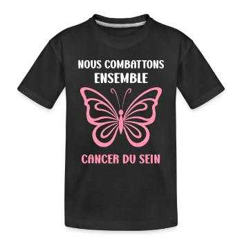Sensibilisation cancer du sein - T-shirt bio Premium Enfant - noir - Devant