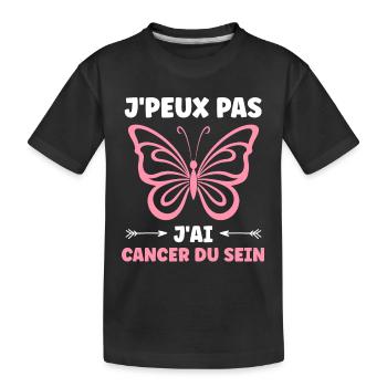 Sensibilisation cancer du sein - T-shirt bio Premium Enfant - noir - Devant