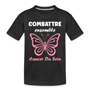 Sensibilisation cancer du sein - T-shirt bio Premium Enfant - noir - Devant