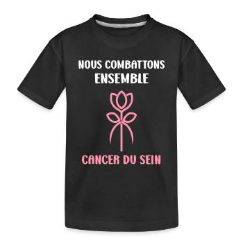Sensibilisation cancer du sein - T-shirt bio Premium Enfant - noir - Devant
