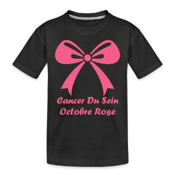 Sensibilisation cancer du sein - T-shirt bio Premium Enfant - noir - Devant