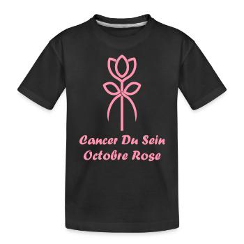 Sensibilisation cancer du sein - T-shirt bio Premium Enfant - noir - Devant
