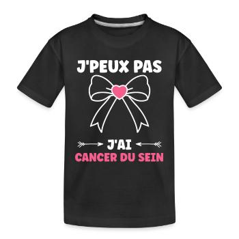 Sensibilisation cancer du sein - T-shirt bio Premium Enfant - noir - Devant