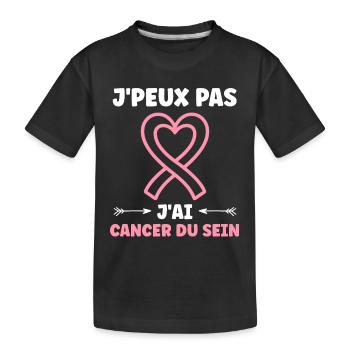 Sensibilisation cancer du sein - T-shirt bio Premium Enfant - noir - Devant
