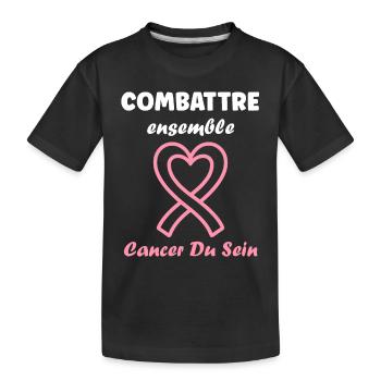 Sensibilisation cancer du sein - T-shirt bio Premium Enfant - noir - Devant