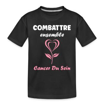 Sensibilisation cancer du sein - T-shirt bio Premium Enfant - noir - Devant