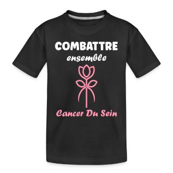 Sensibilisation cancer du sein - T-shirt bio Premium Enfant - noir - Devant