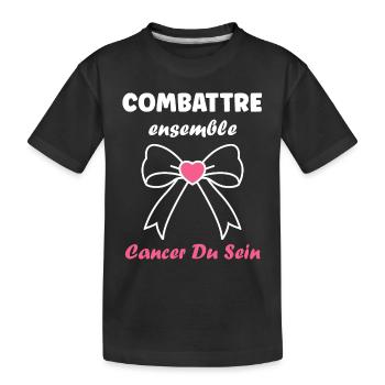 Sensibilisation cancer du sein - T-shirt bio Premium Enfant - noir - Devant