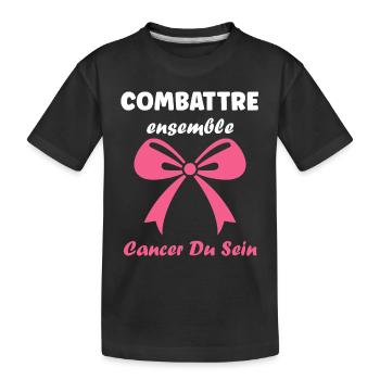 Sensibilisation cancer du sein - T-shirt bio Premium Enfant - noir - Devant