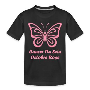 Sensibilisation cancer du sein - T-shirt bio Premium Enfant - noir - Devant