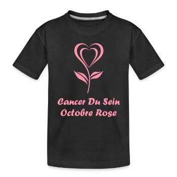 Sensibilisation cancer du sein - T-shirt bio Premium Enfant - noir - Devant