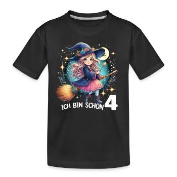 I'm already 4 - Kids' Premium Organic T-Shirt - black - Front