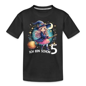 I'm already 5 - Kids' Premium Organic T-Shirt - black - Front