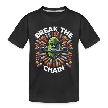 Microbiologiste Microbiologie Laboratoire Biologie des staphylocoques - T-shirt bio Premium Enfant - noir - Devant