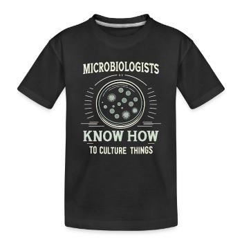 Microbiologiste Microbiologie Laboratoire Biologie des staphylocoques - T-shirt bio Premium Enfant - noir - Devant