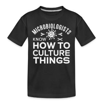 Microbiologiste Microbiologie Laboratoire Biologie des staphylocoques - T-shirt bio Premium Enfant - noir - Devant
