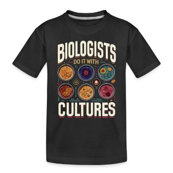 Microbiologiste Microbiologie Laboratoire Biologie des staphylocoques - T-shirt bio Premium Enfant - noir - Devant