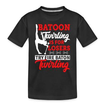 Rouler des matraques, c’est pour les perdants. - T-shirt bio Premium Enfant - noir - Devant